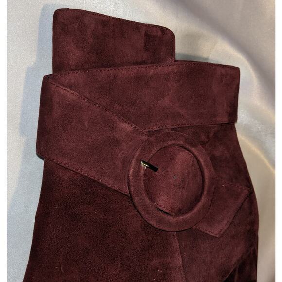 Naturalizer Women's Burgundy Rae Bordo Side Zip Suede Leather Boots Size 9.5M - Picture 6 of 10